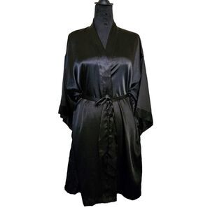 Victoria's Secret Black Satin Robe